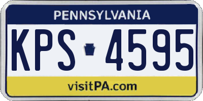 PA license plate KPS4595