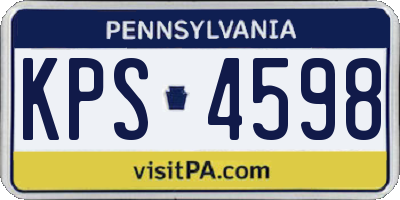 PA license plate KPS4598