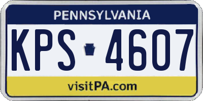 PA license plate KPS4607