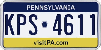 PA license plate KPS4611