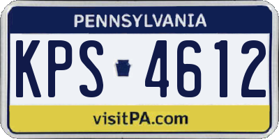 PA license plate KPS4612