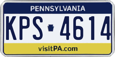 PA license plate KPS4614
