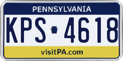 PA license plate KPS4618