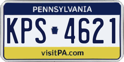 PA license plate KPS4621