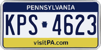 PA license plate KPS4623