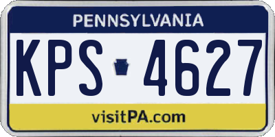 PA license plate KPS4627