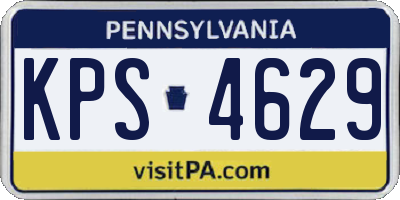 PA license plate KPS4629