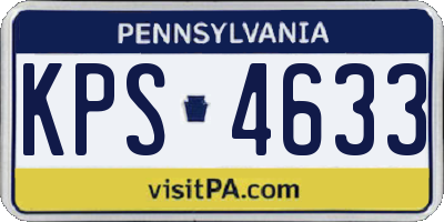 PA license plate KPS4633