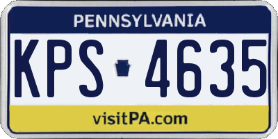 PA license plate KPS4635