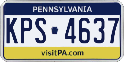 PA license plate KPS4637
