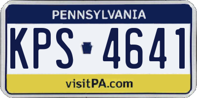 PA license plate KPS4641