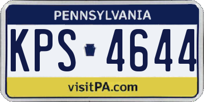 PA license plate KPS4644