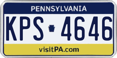 PA license plate KPS4646