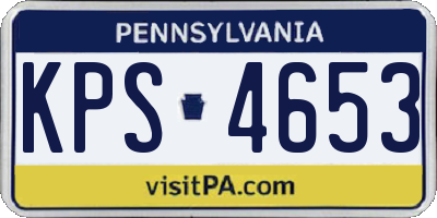 PA license plate KPS4653