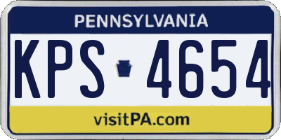 PA license plate KPS4654