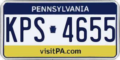 PA license plate KPS4655