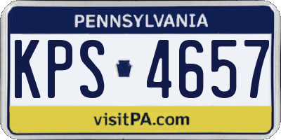 PA license plate KPS4657