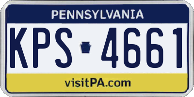 PA license plate KPS4661