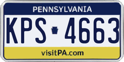 PA license plate KPS4663