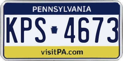 PA license plate KPS4673