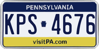 PA license plate KPS4676