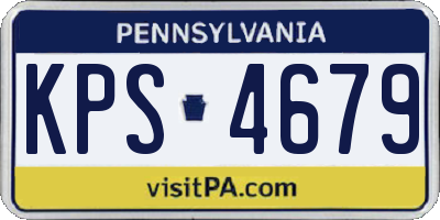 PA license plate KPS4679