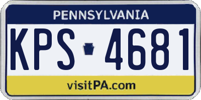 PA license plate KPS4681