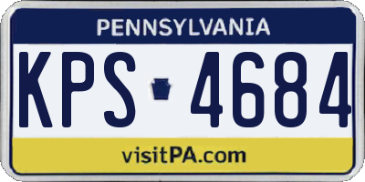 PA license plate KPS4684