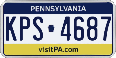 PA license plate KPS4687