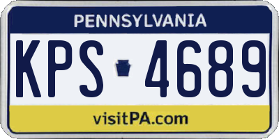 PA license plate KPS4689