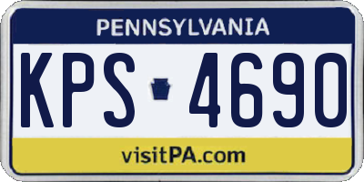 PA license plate KPS4690