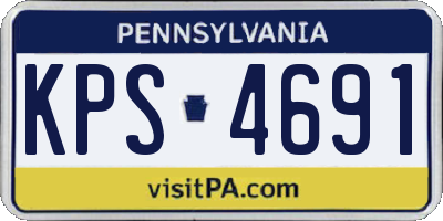 PA license plate KPS4691
