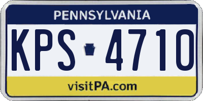 PA license plate KPS4710