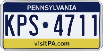 PA license plate KPS4711