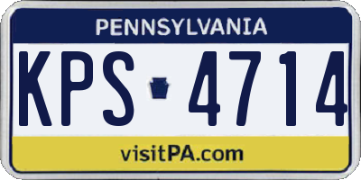 PA license plate KPS4714