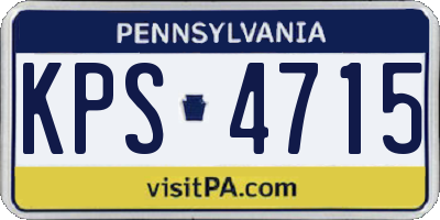PA license plate KPS4715