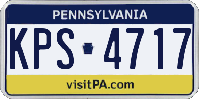 PA license plate KPS4717