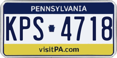 PA license plate KPS4718