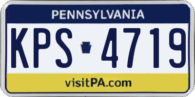 PA license plate KPS4719