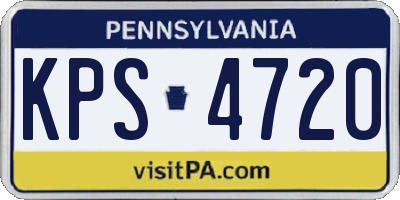 PA license plate KPS4720