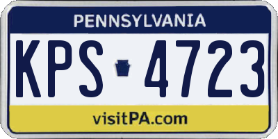 PA license plate KPS4723