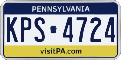 PA license plate KPS4724