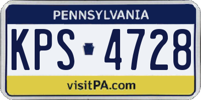 PA license plate KPS4728