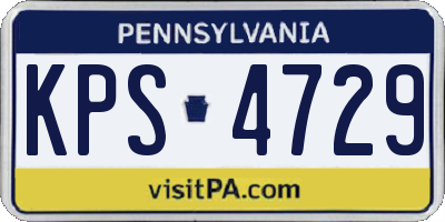 PA license plate KPS4729