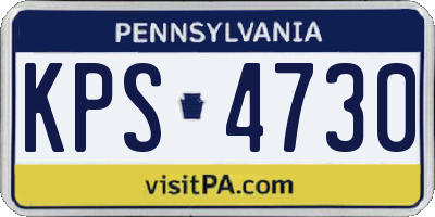 PA license plate KPS4730
