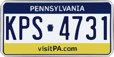 PA license plate KPS4731