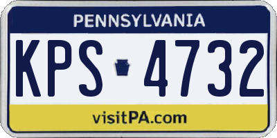 PA license plate KPS4732