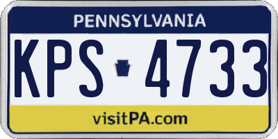 PA license plate KPS4733