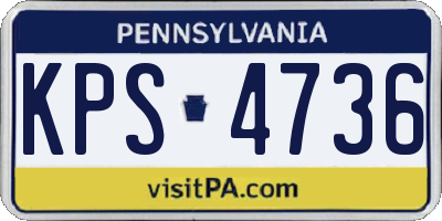 PA license plate KPS4736