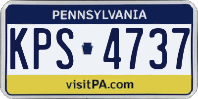 PA license plate KPS4737